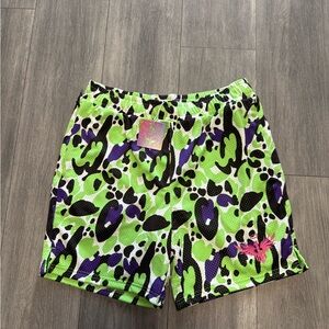 PUMA LaMelo Ball Toxic AOP Shorts Green Gecko Men’s NEW* 622889-01 $70